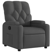 Poltrona | Sedia Relax reclinabile in tessuto grigio scuro