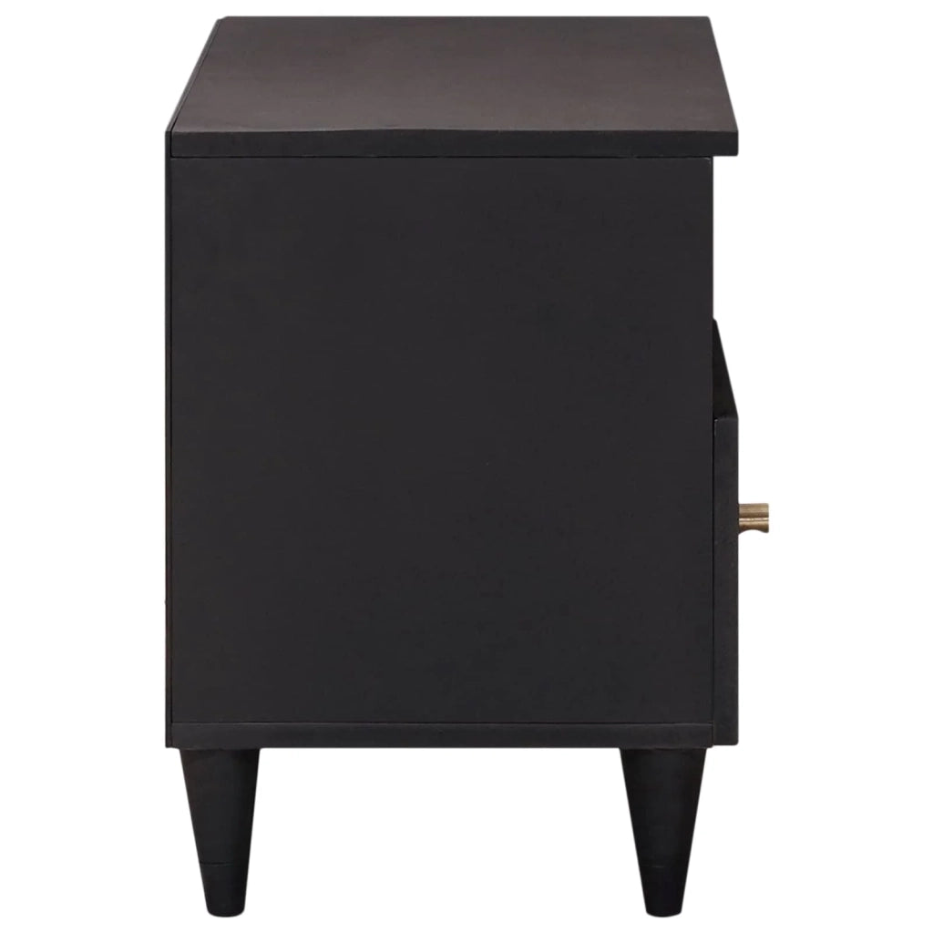 Mobiletto moderno con cassetto 80 x 33,5 x 46 cm elegante design floreale legno massello di mango 02_0057859