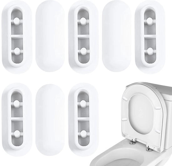 8 x Pads di assorbimento per WC - Assorbimento universale di urti e drenaggio in gomma - Pads di ricambio per WC