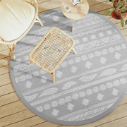 Tappeto da Esterno ARAKIL Grigio Ø160 cm in PP 368531