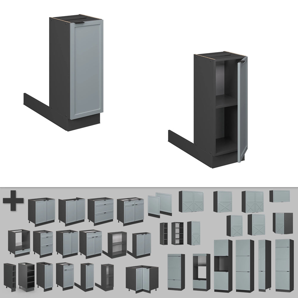 Vicco Isola cucina Blu-grigio chiaro 30 cm senza piano di lavoro
