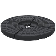 Base per Ombrellone 4 Pezzi Riempi con Acqua 52 Litri ¨C zephmum ¨C Nero