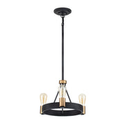 Lampadario Industrial Nordico Silas Acciaio Zinco Antico Ottone 3 Luci E27