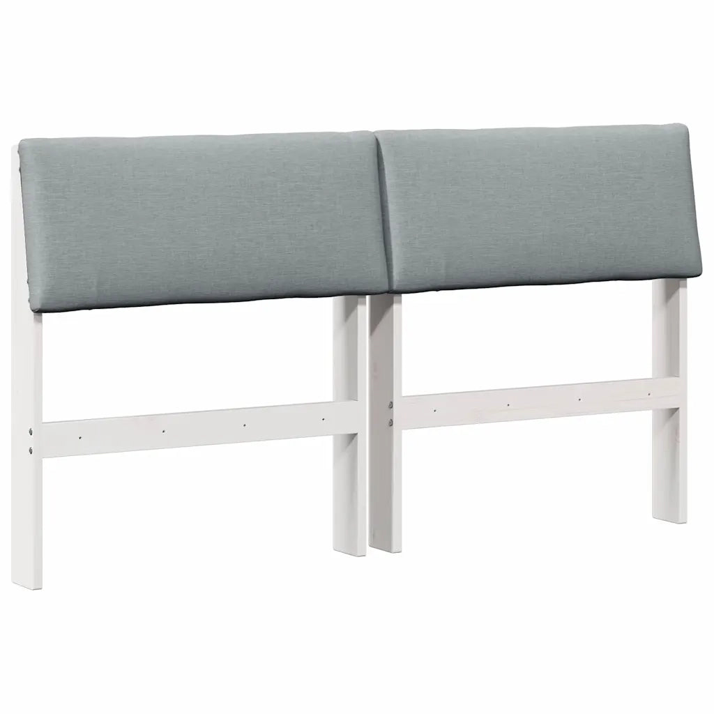 Testiera | Testata imbottita Grigio chiaro 150 cm Pino massello