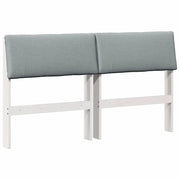 Testiera | Testata imbottita Grigio chiaro 150 cm Pino massello