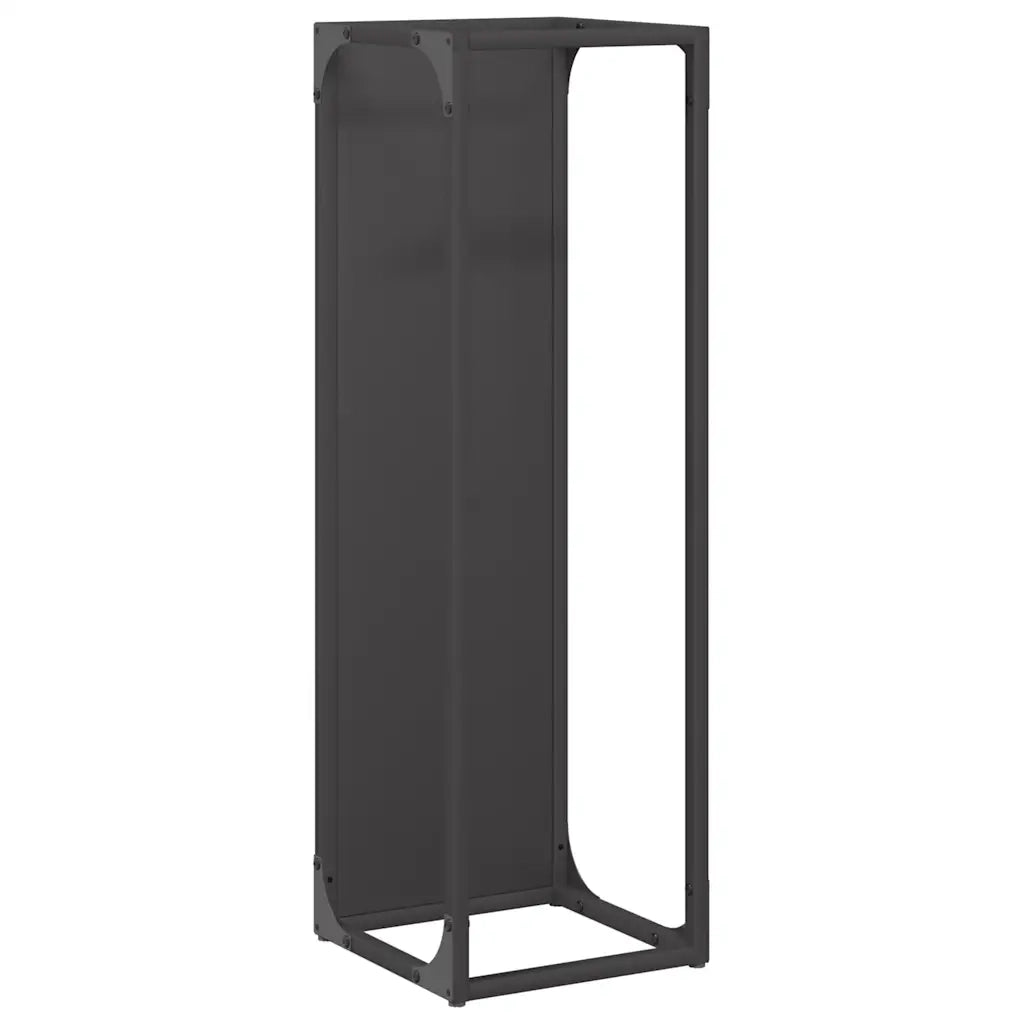 Rastrelliera per Legna da Ardere Nera 25x25x80 cm CFW2812604