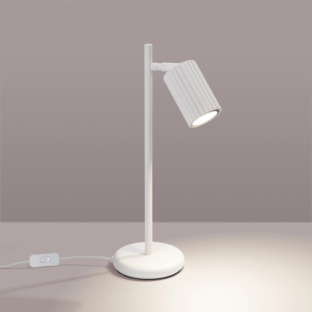Lampada da tavolo moderna bianca snodata GU10 GRAVIO Pure Lume