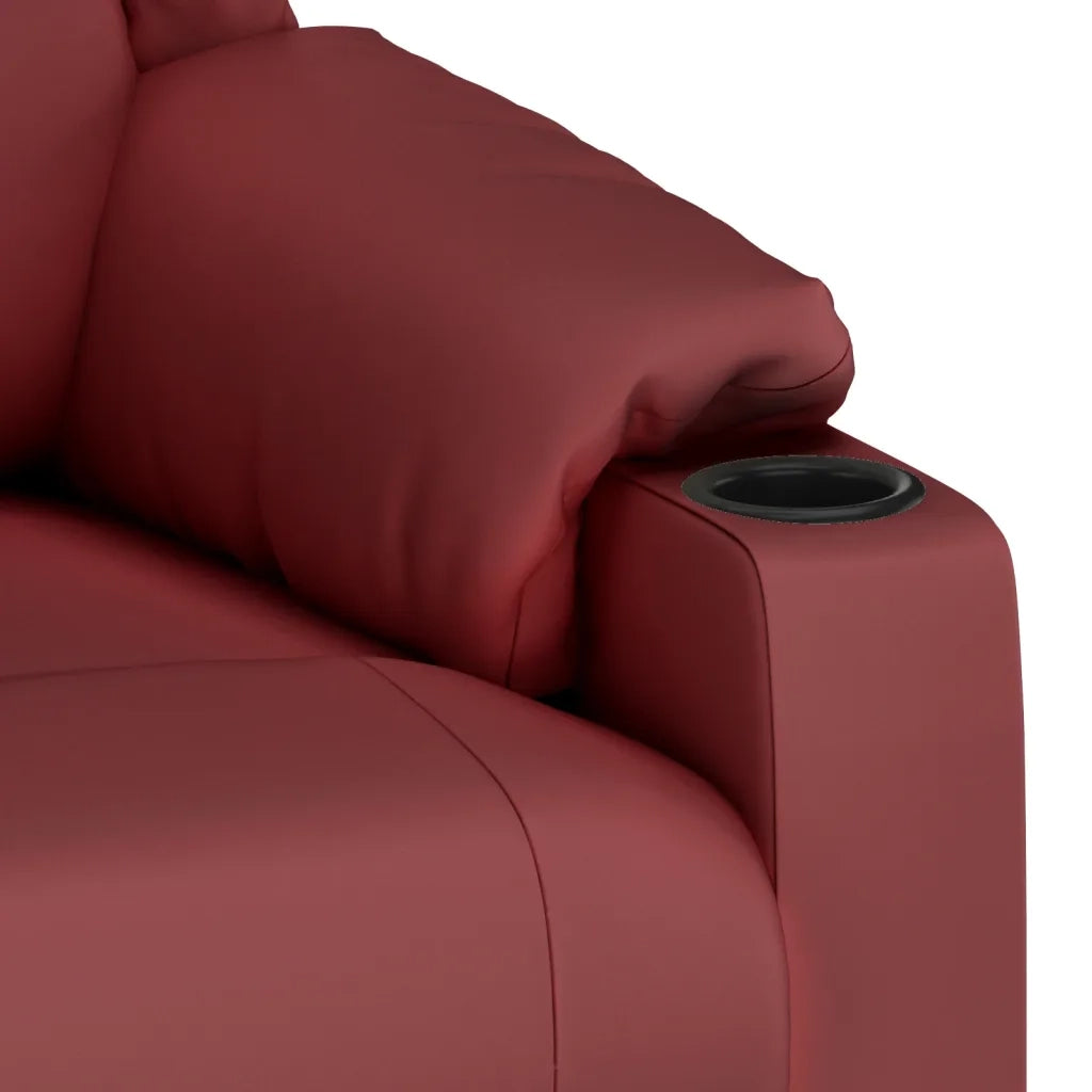 Poltrona Reclinabile Rosso Vino in Similpelle cod mxl 24995