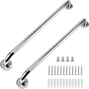 Maniglie di Sicurezza a 30cm (2 Pezzi) - Maniglia in Acciaio Inossidabile 304 con Finestra Cromata per Bagno, Cucina, Camera da Letto