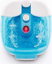 Bagno per piedi con massaggio di bolle e vibrazioni - Campo di luce rosso - Funzione di riscaldamento - Incluso 3 accessori per pedicure - Cura dei piedi - Adatto fino a numero 46 - Massaggio per i piedi