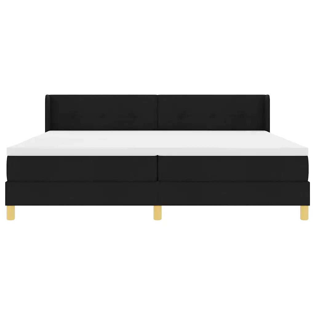 Letto a molle con materasso Nero 200 x 200 cm Tessuto 3341316
