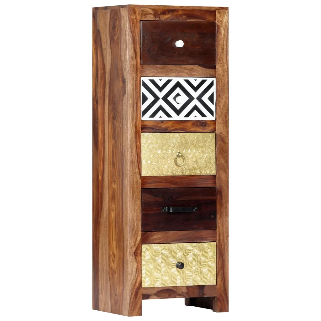 Credenza 40x30x110 cm in Legno Massello di Sheesham cod mxl 15554