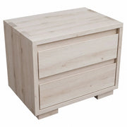 Comodino 2 cassetti legno massello grezzo 55x38x46 (3214) - Mobili 2G