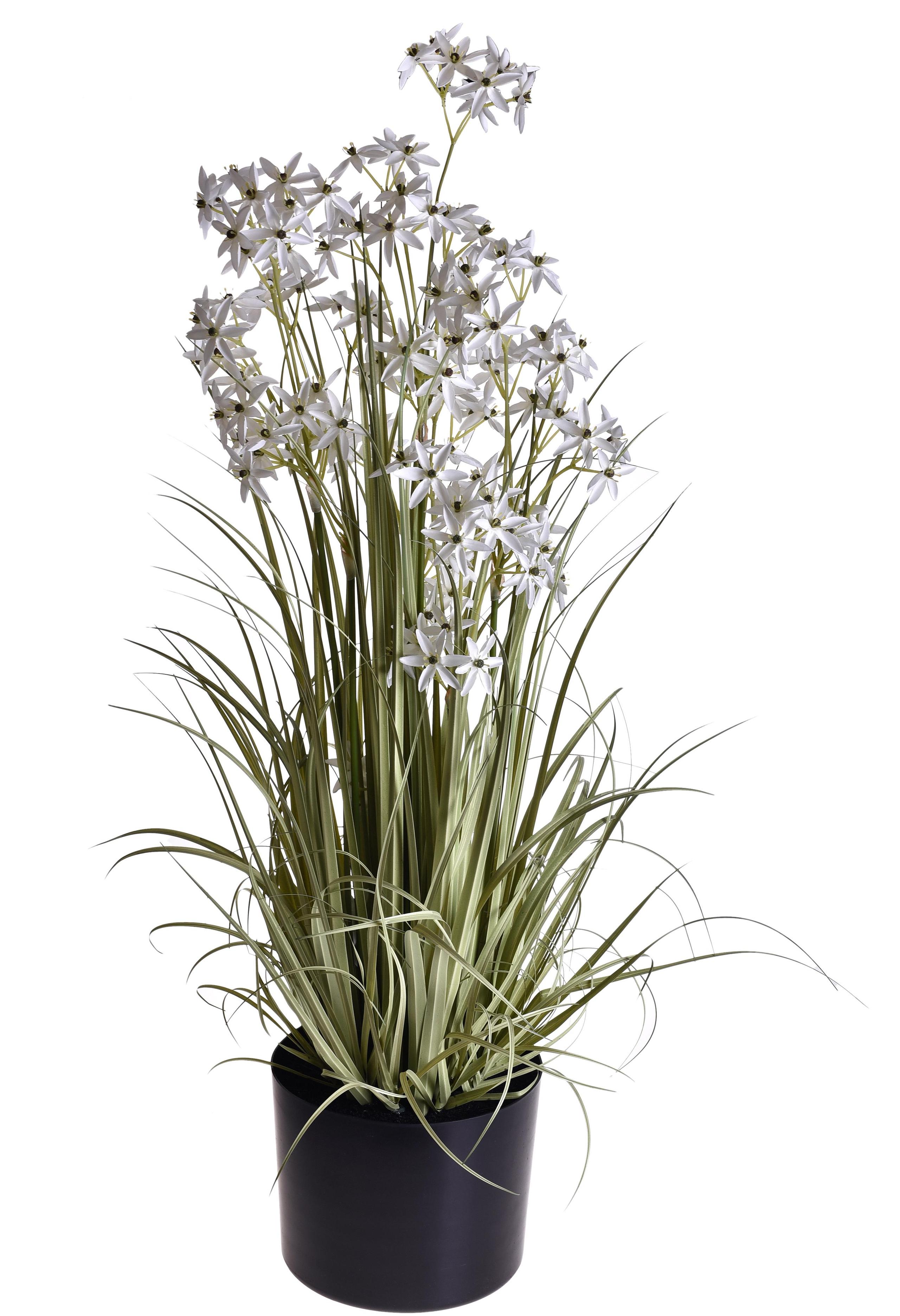 Pianta Artificiale allium Altezza 115 cm Bianco
