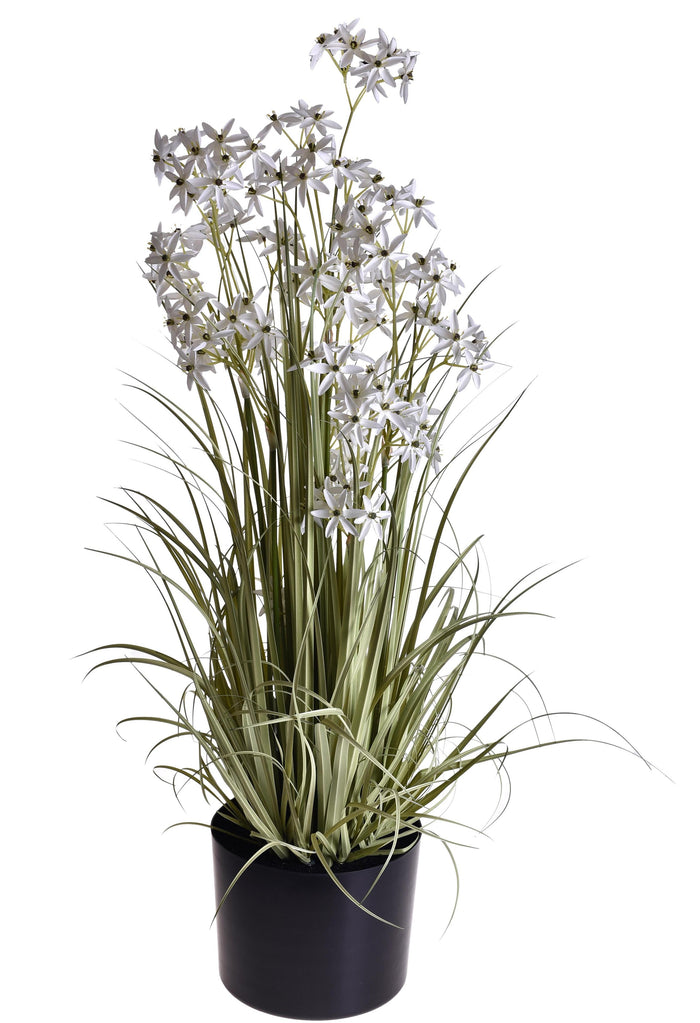 Pianta Artificiale allium Altezza 115 cm Bianco