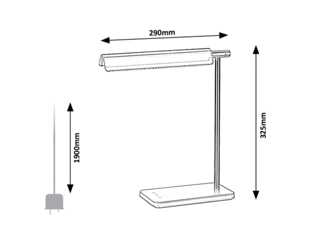 Lampada da scrivania nera LED 7W CCT Horus 2934 Rabalux