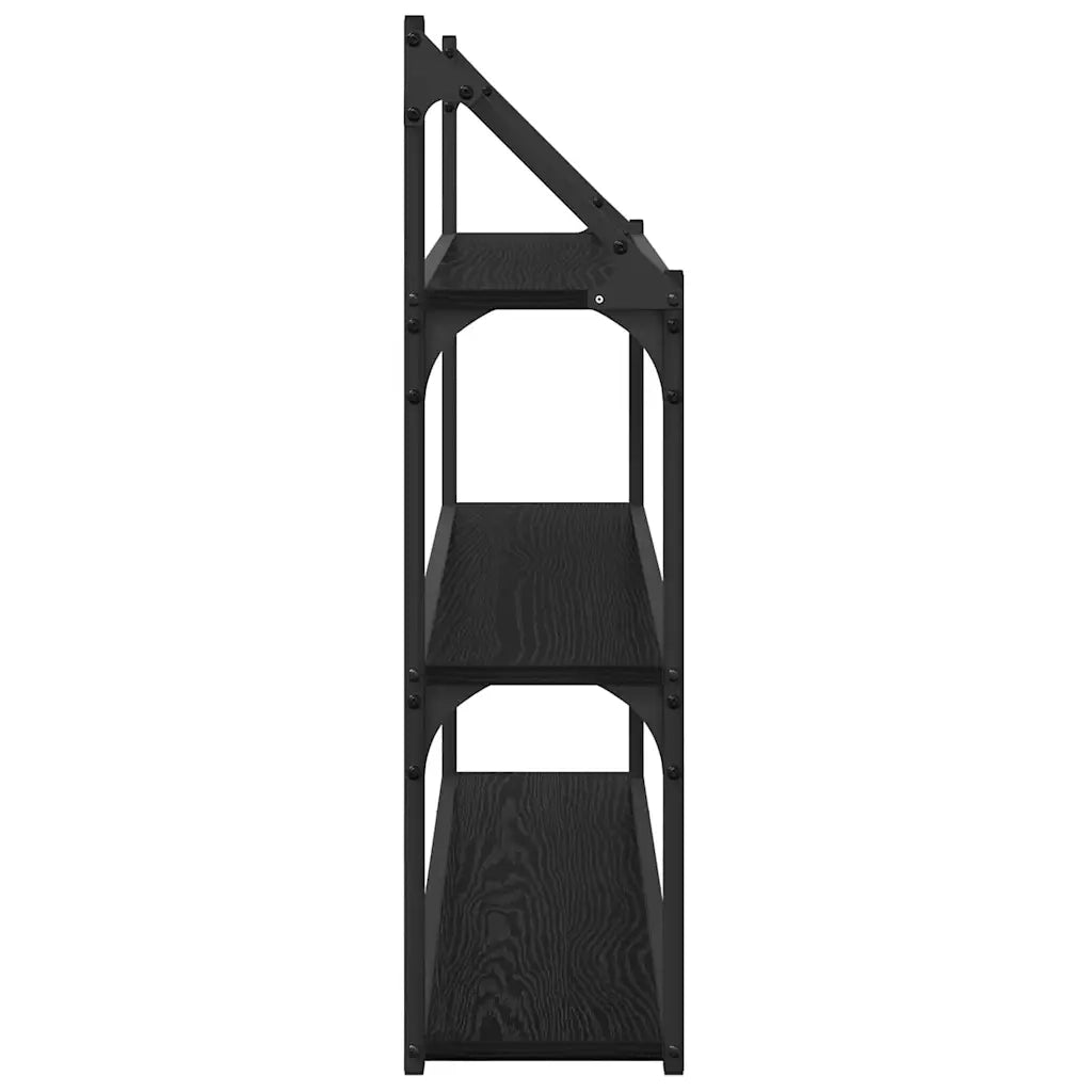 Scaffale da parete Rovere Nero 80 x 21 x 78,5 cm 882795