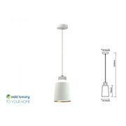 Lampadario Led a Sospensione Coppa Campana in Metallo 7W 4000K Colore Bianco Con Plexiglass SKU-3929