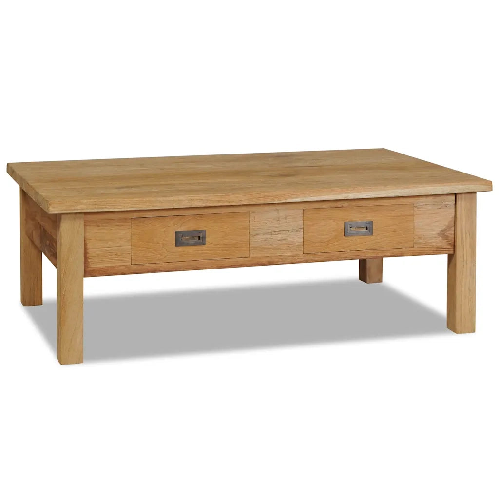 Tavolino in Legno Massello di Teak 100x60x35 cm cod mxl 22662