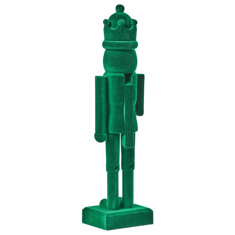 Set di 2 statuine Schiaccianoci in materiale sintetico decorazione natalizia verde