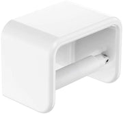 Supporto per carta igienica con coperchio ceramico, tubo, 145 x 110 x 95 mm, bianco