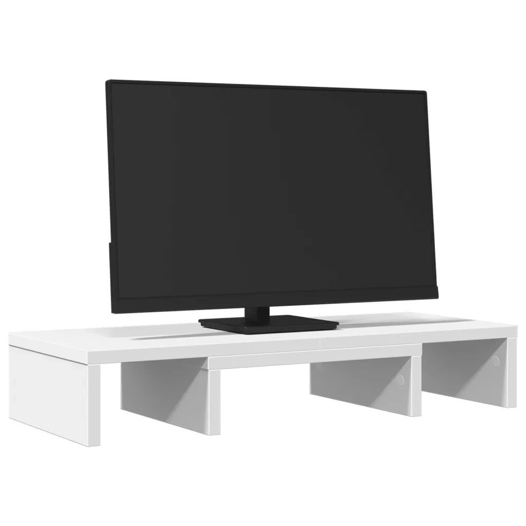 vidaXL Supporto Monitor Regolabile Bianco 60x24x10,5 cm in Truciolato