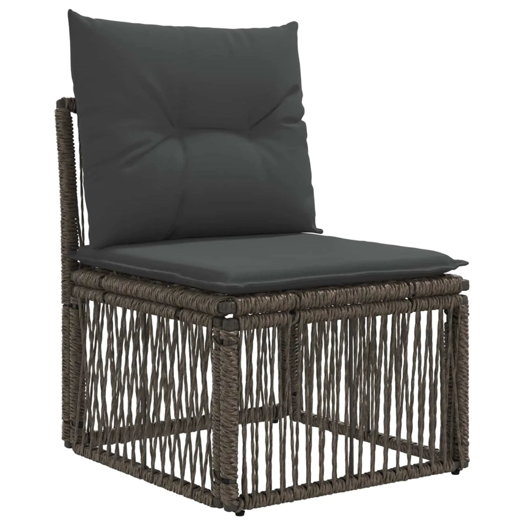 Set Divano da Giardino 10 pz Grigio e Grigio Scuro polyrattan 3436991