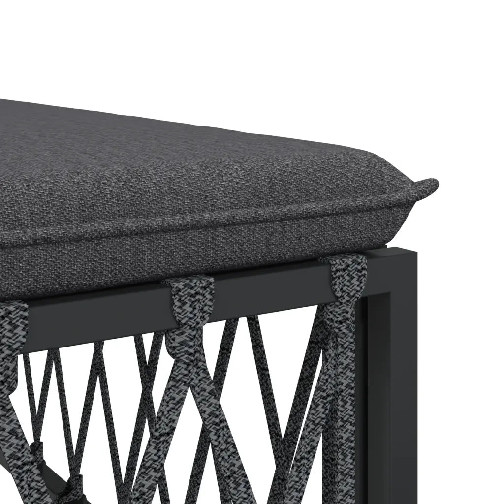 Set Salotto da Giardino 5 pz con Cuscini in Acciaio Antracite 3186857