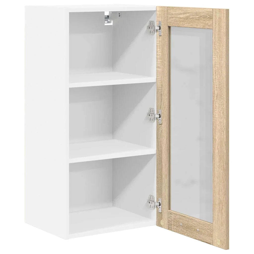 Armadio pensile con porta 2 pcs Rovere Sonoma 40 x 31 x 80 cm 884303