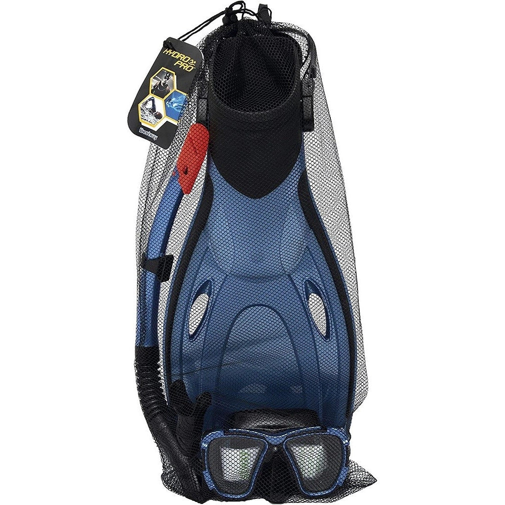 Trade Shop - Set Maschera Boccaglio Pinne Da Snorkeling Blacksea Per Adulti Immersioni 25045 -