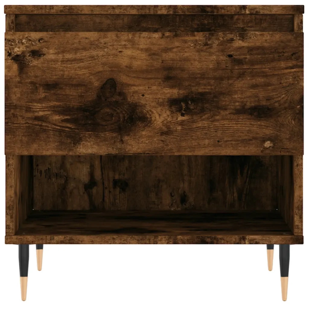 2 pz Tavolini salotto | Tavolino da caff¨¨ | Tavolino da Soggiorno Rovere Fumo 50x46x50 cm Legno Multistrato