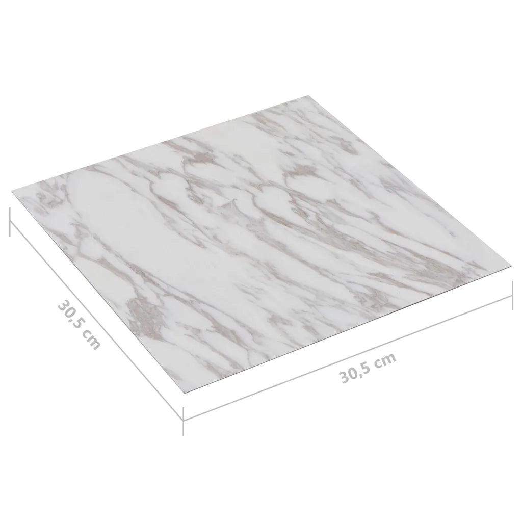 Listoni Pavimenti Adesivi 20 pz in PVC 1,86 mÂ² Marmo Bianco cod mxl 54414