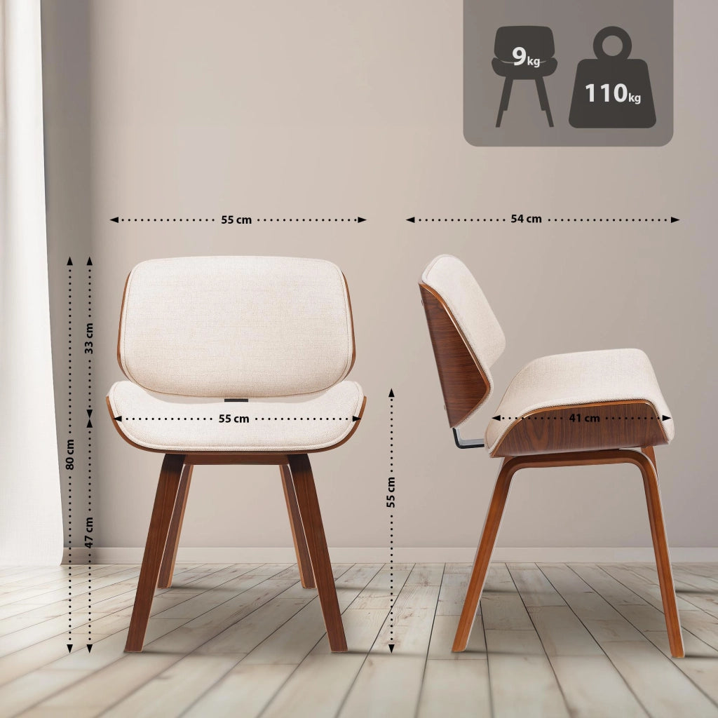 Sedia visitatore tessuto Beverley 2