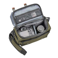 Mantona borsa fotografica Milano grande verde oliva