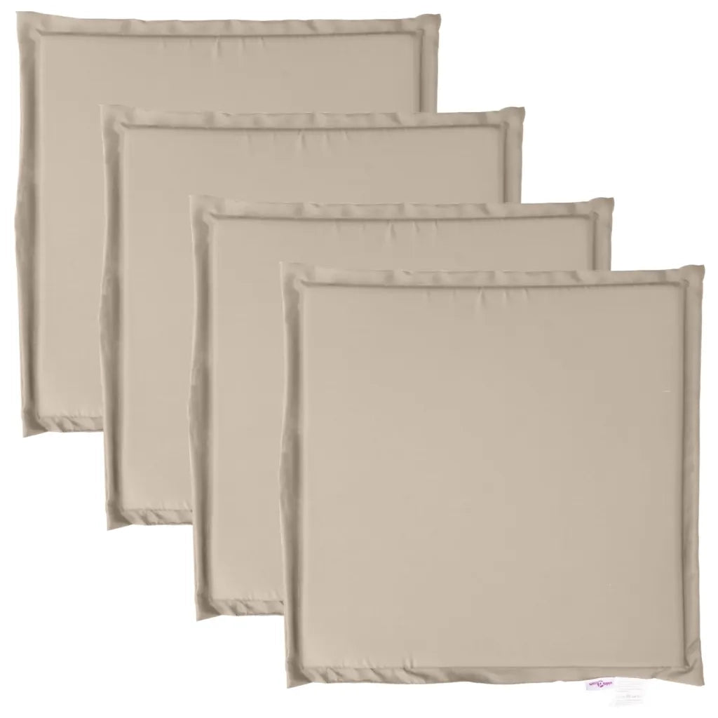 Imbottitura per Seduta Giardino 4pz Tortora 45x45x2 cm Quadrato 847726