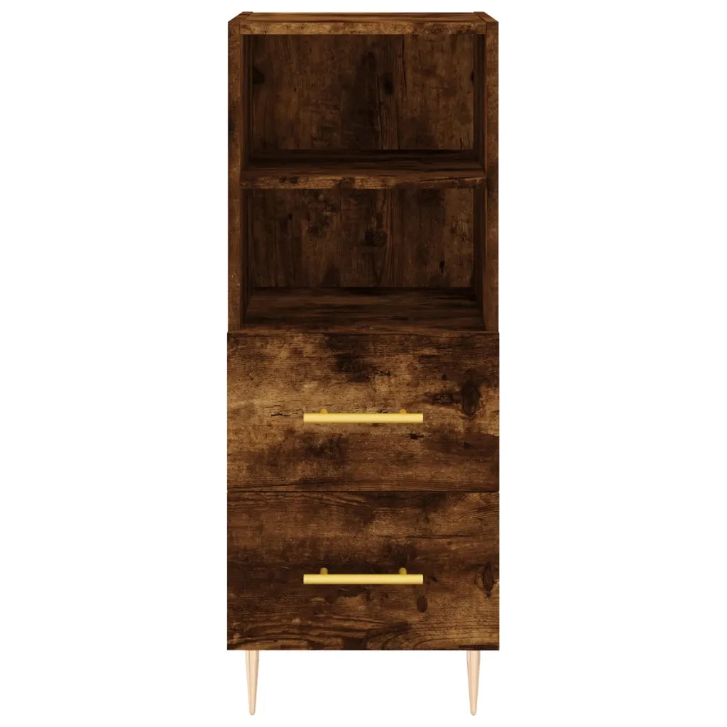 Credenza Rovere Fumo 34,5x34x90 cm in Legno Multistrato 828657