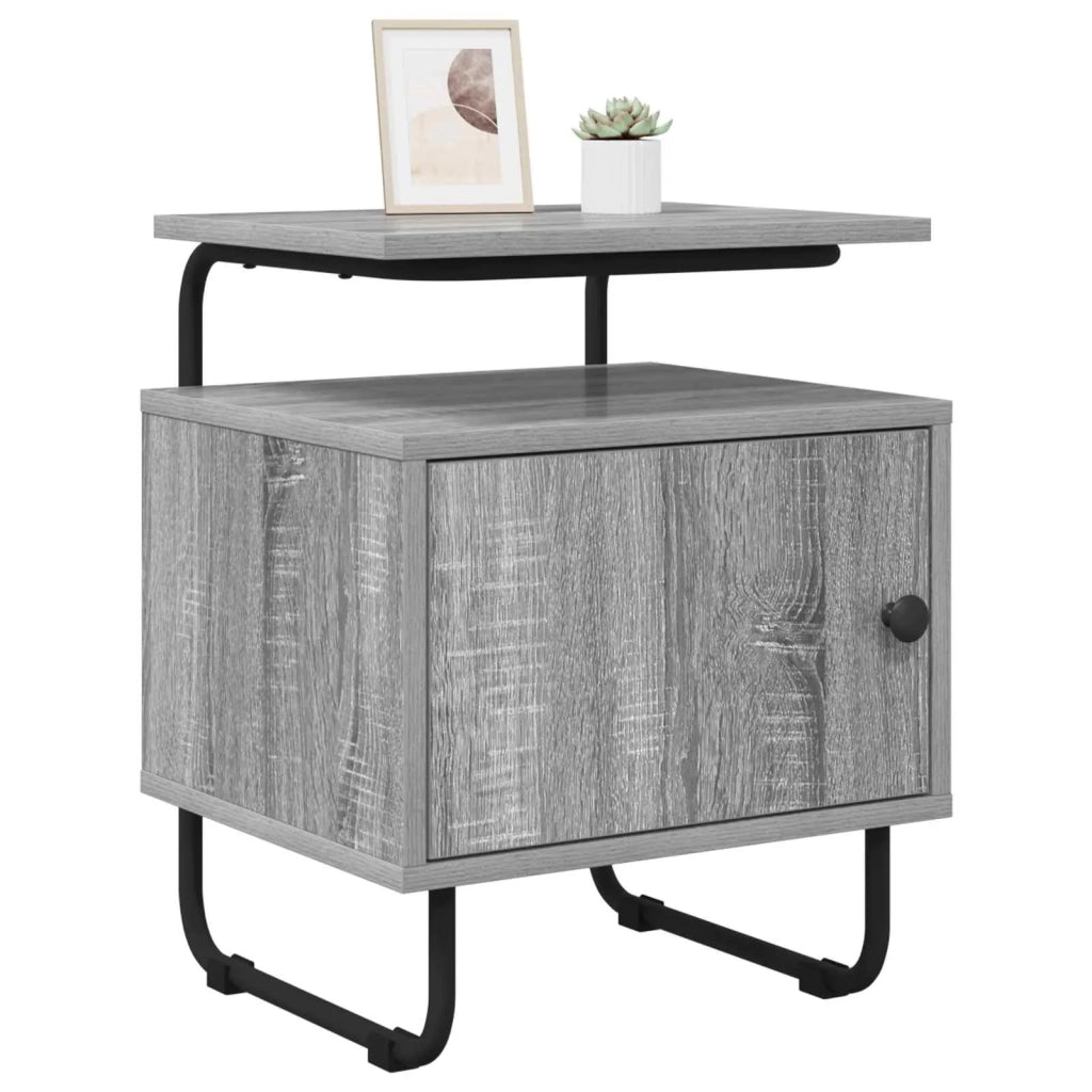 Armadio da Notte 2 pz Sonoma grigio Legno ingegnerizzato 8007642