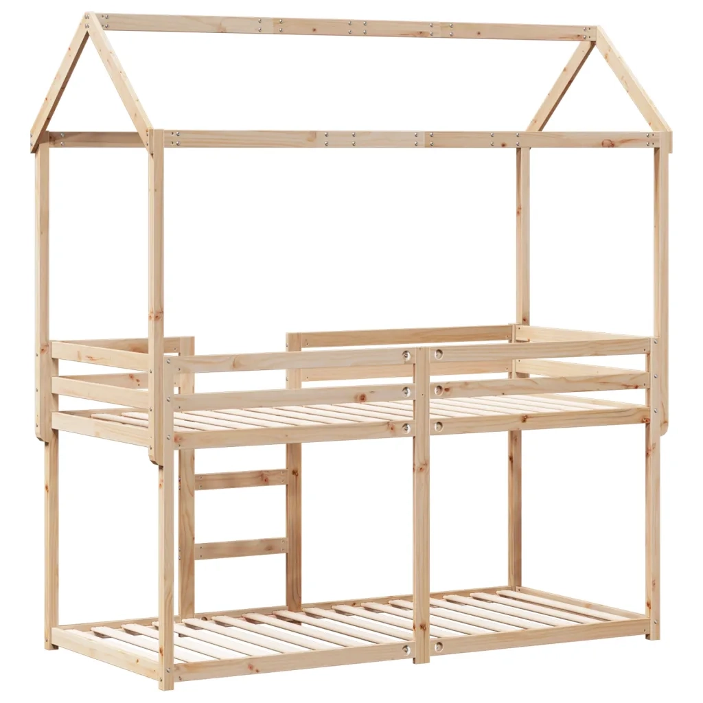 Letto a Castello senza Materasso 90x190 cm Legno di Pino 3282127