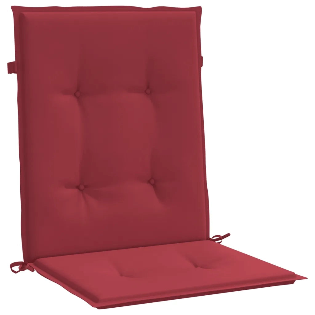 Cuscini per Sedia 2 pz | Cuscini per sedie Rosso Vino 100x50x7 cm in Tessuto