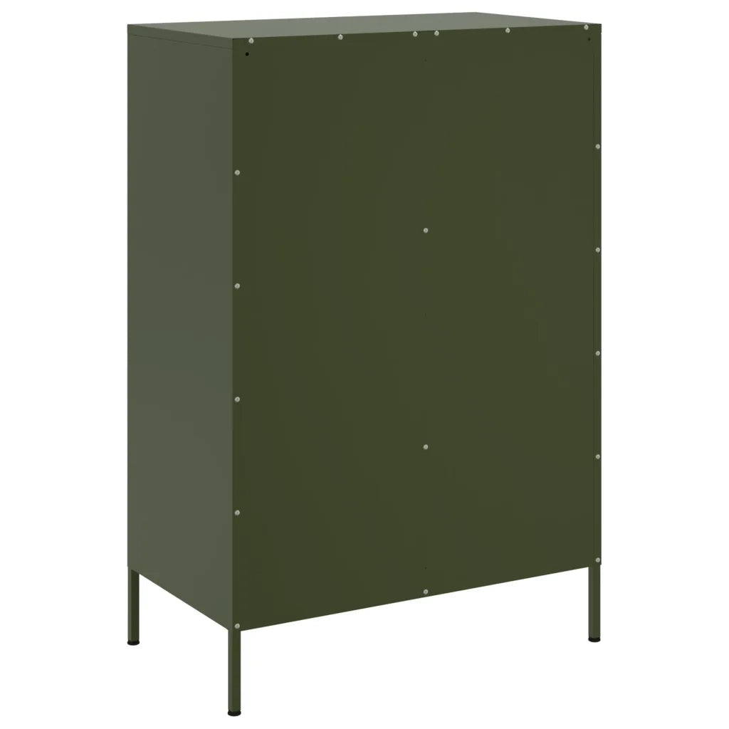 Credenza | Madia | Buffet da pranzo | Armadio da pranzo Verde Oliva 68x39x101,5 cm in Acciaio