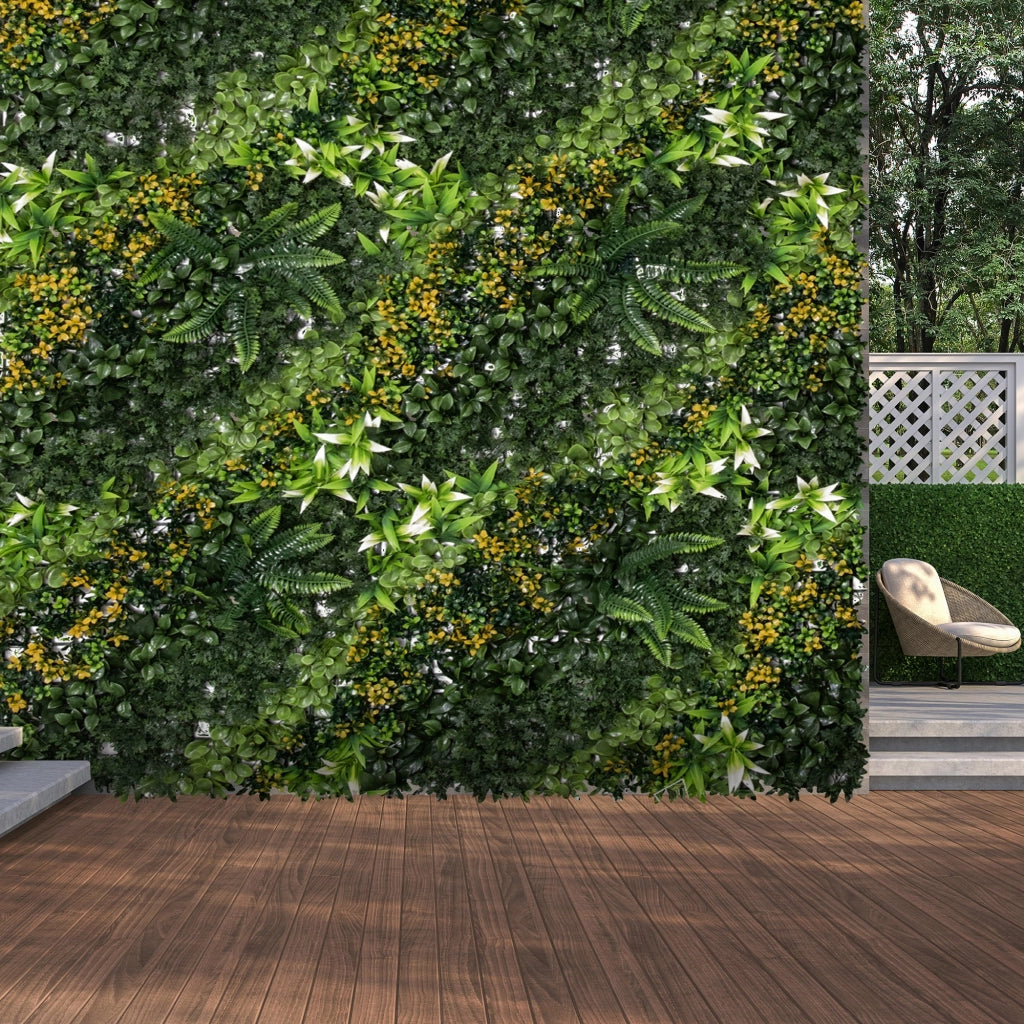 Pannello vegetale artificiale 12 pezzi ¨C zephmum ¨C Verde 50x50 cm
