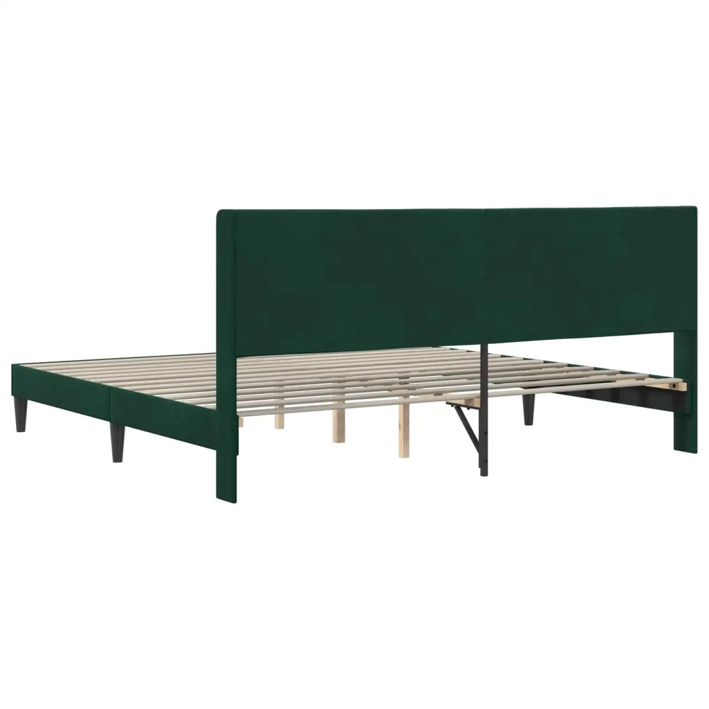 Struttura del letto Verde Scuro 200 x 200 cm Velluto 42027529