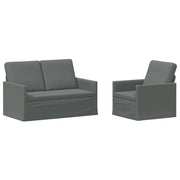 Set di divani 2 pcs Grigio Scuro Tessuto 3433135
