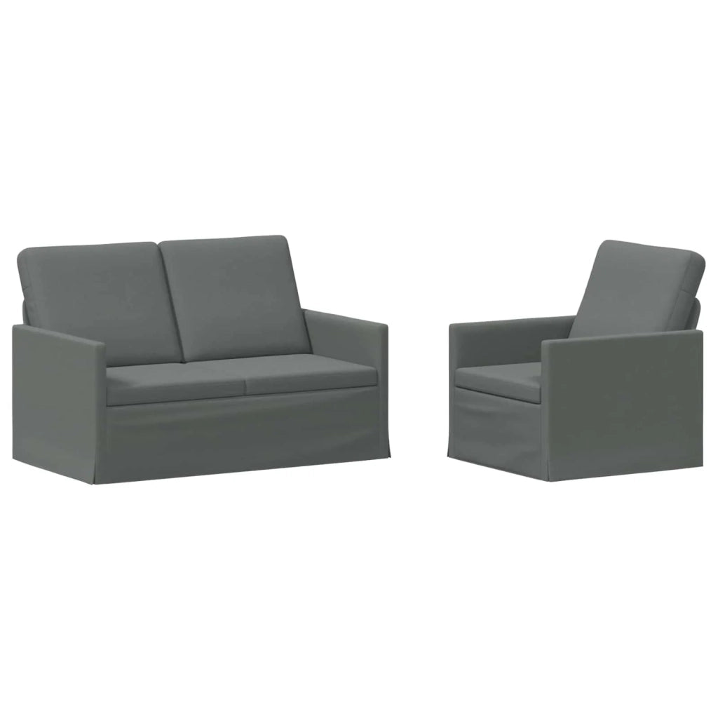 Set di divani 2 pcs Grigio Scuro Tessuto 3433135
