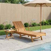 Lettino da sole con tavolo 2 pcs Marrone 40 x 40 x 40 cm