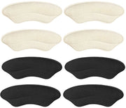4 paia di cuscinetti di gomma per tacchi alti per prevenire gli scivoli, soffici e resistenti all'usura insole - 2 neri + 2 arancione