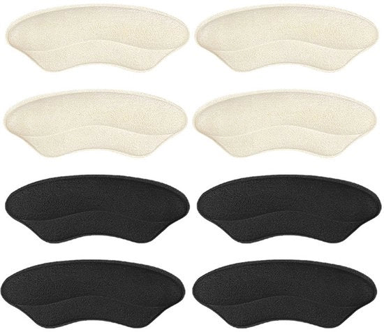 4 paia di cuscinetti di gomma per tacchi alti per prevenire gli scivoli, soffici e resistenti all'usura insole - 2 neri + 2 arancione