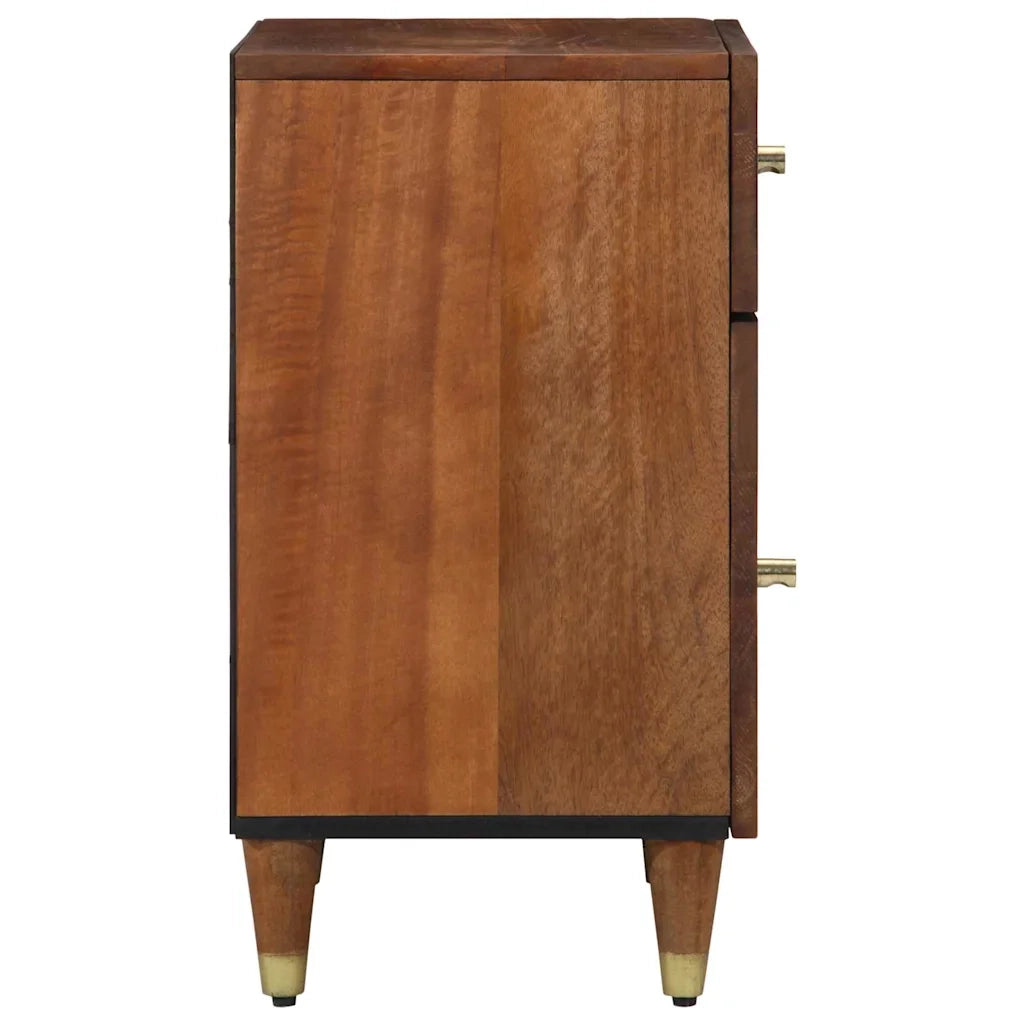 Comodino con porta con cassetto Marrone miele 50 x 33 x 60 cm 4018744