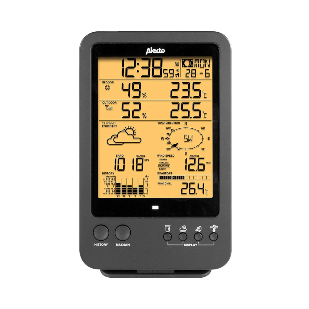 Stazione meteo professionale con sensore wireless Modello WS-4700 Nero Alecto