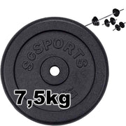 Trade Shop - Disco Per Pesi Bilanciere Manubri Piastre Allenamento Fitness In Ghisa Da 7,5 Kg -